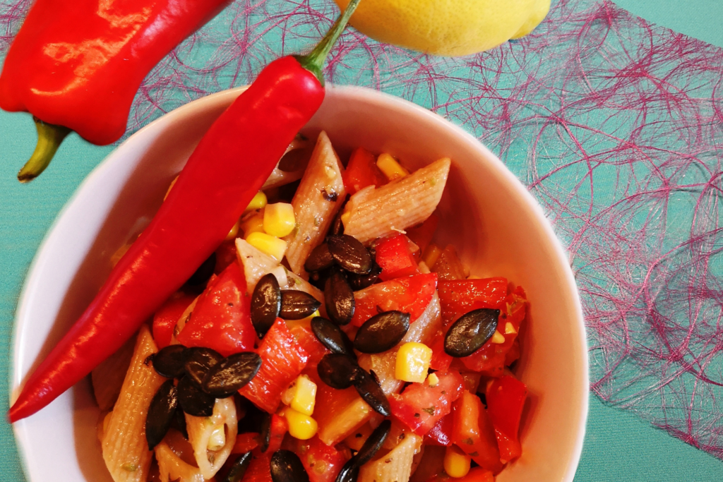 Mexikanischer Nudelsalat ⋆ GLOW your life vegan nudelsalat